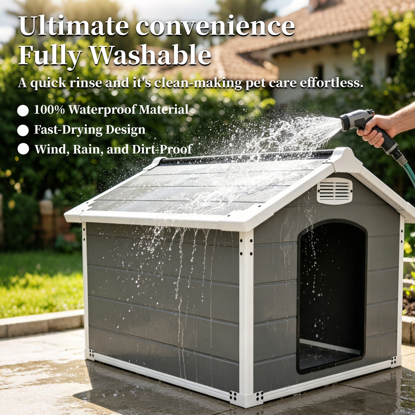 Large Dog House for Large Breeds - Waterproof & Heavy Duty