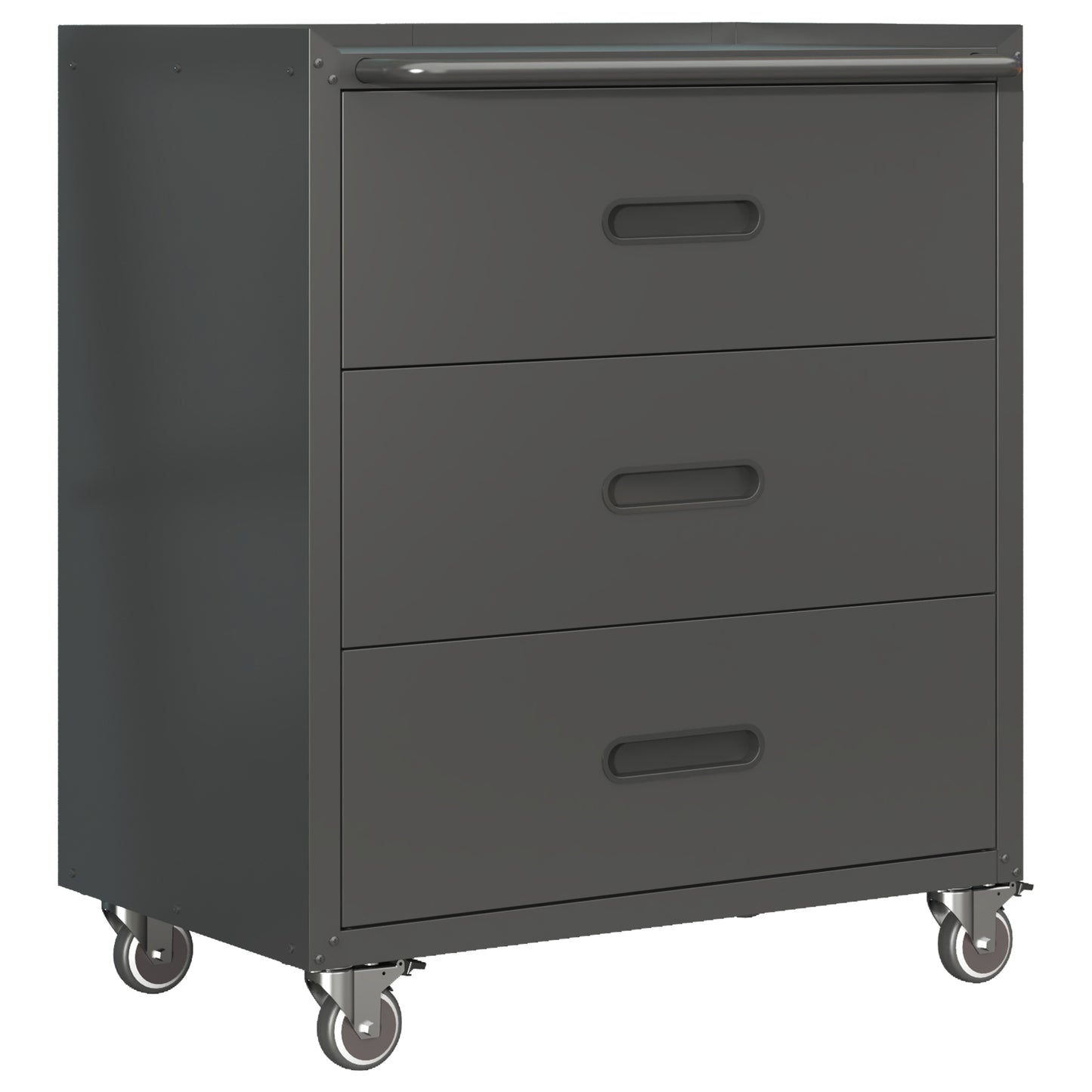 Heavy-Duty Metal Storage Cabinet with Wheels - 3 Drawer Organizer