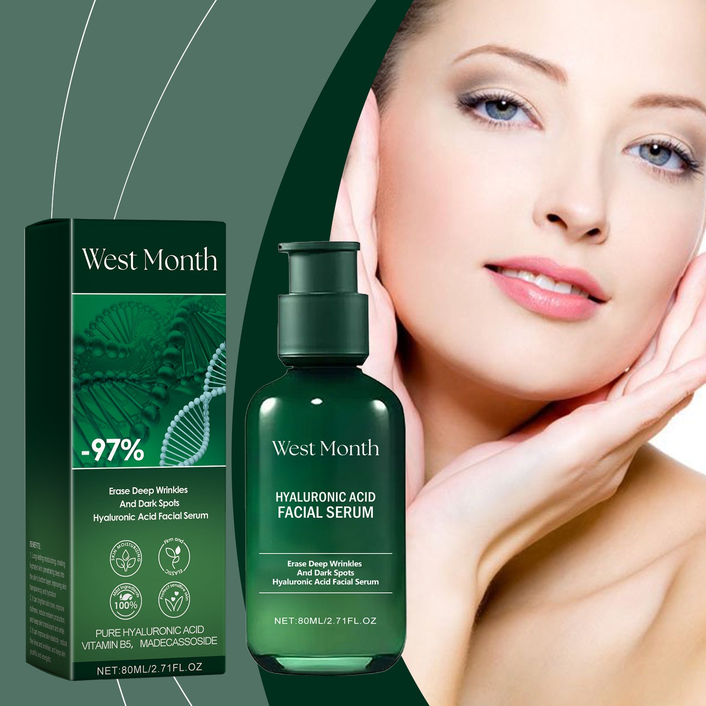 Hyaluronic Acid Facial Moisturizing Serum - Anti-Aging Skin Care Essence