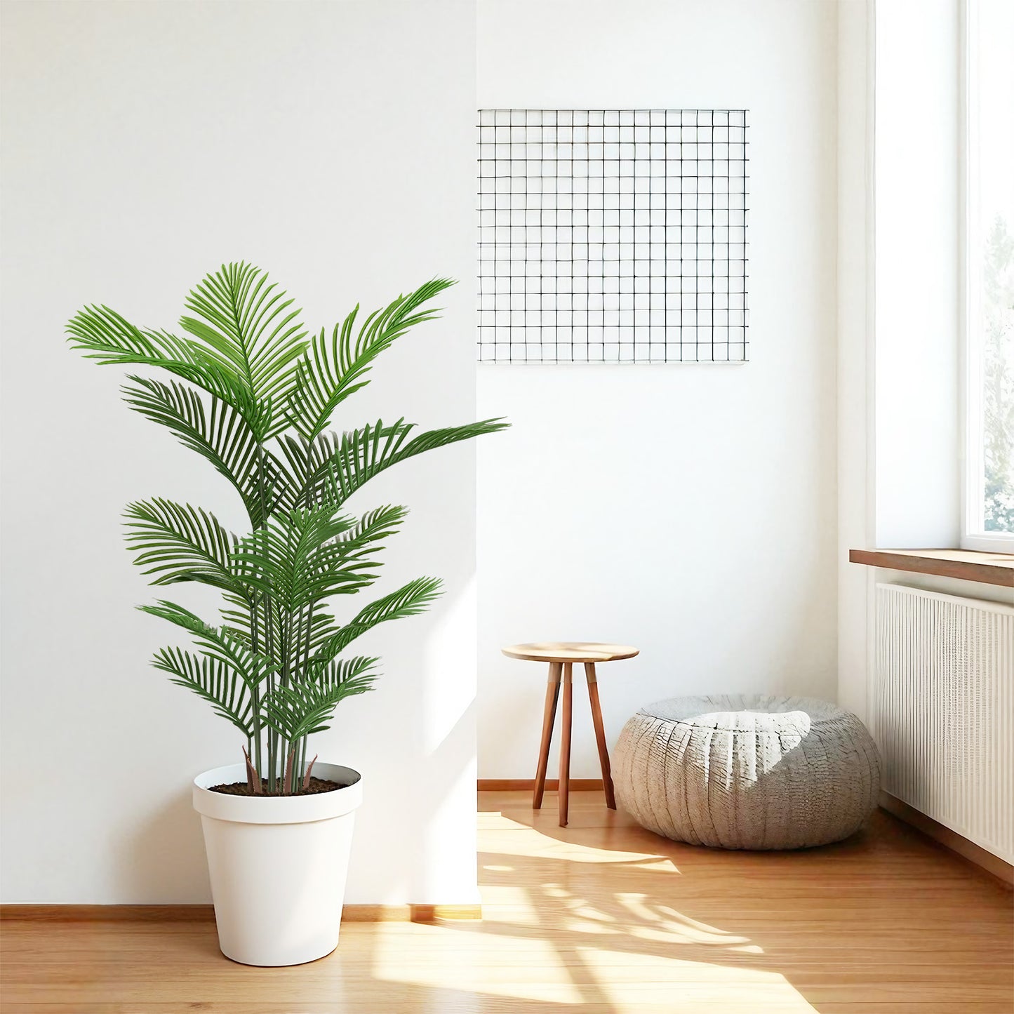 Artificial Areca Palm Tree - 5.2ft Faux Tropical Plant in Pot