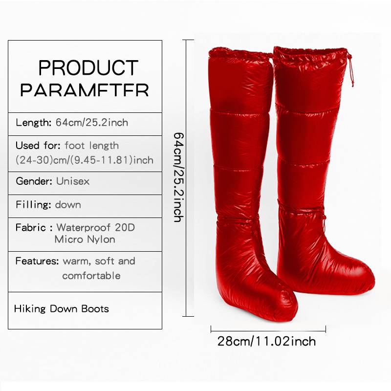 Camping Down Socks - Warm & Comfortable Sleeping Bag Socks
