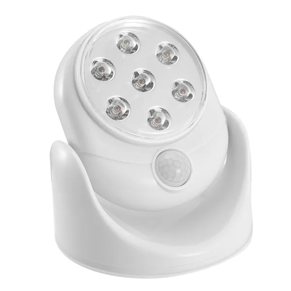 Wireless LED Motion Sensor Spotlight - 90° Adjustable Night Lamp, Battery Powered