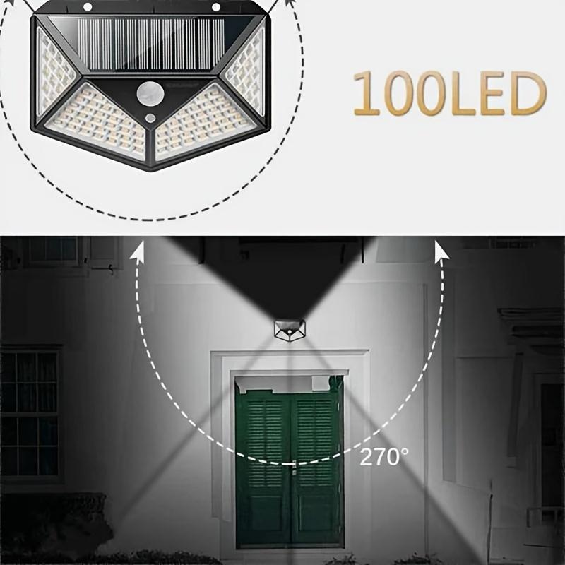 2-Pack Solar LED Wall Lights - Outdoor Garden & Patio Lighting