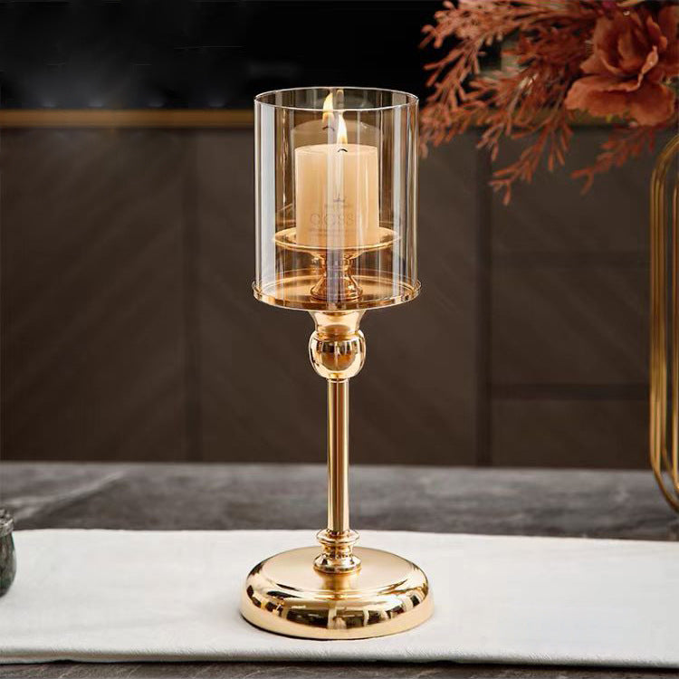 Elegant Candle Holder for Home Decor - Retro Romantic Atmosphere, Multiple Sizes & Finishes