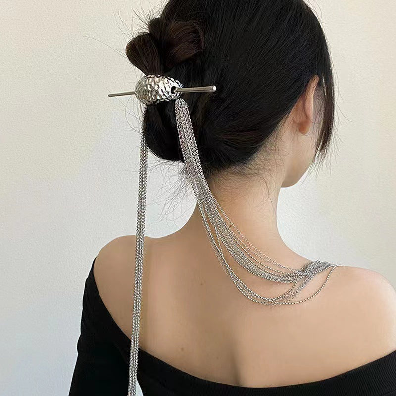 Trendy Ponytail Headband Hair Accessory with Moon Tassel & Light Designs