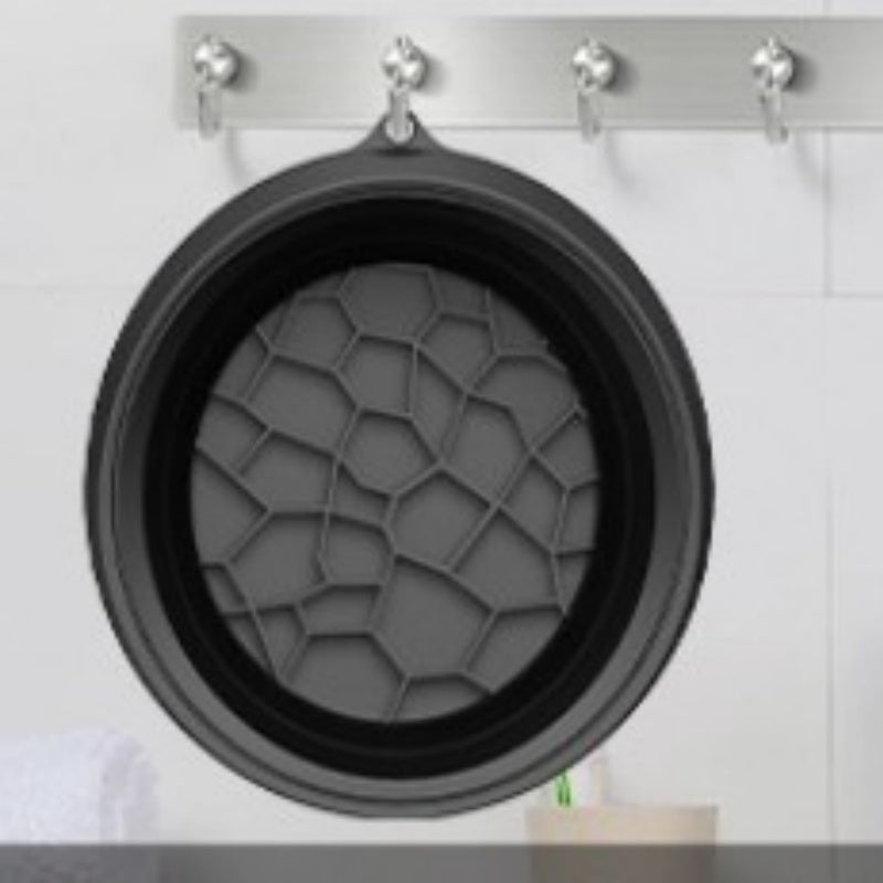 Foldable Silicone Ice Basin with Handles - Multi-Color Home Bathroom Storage