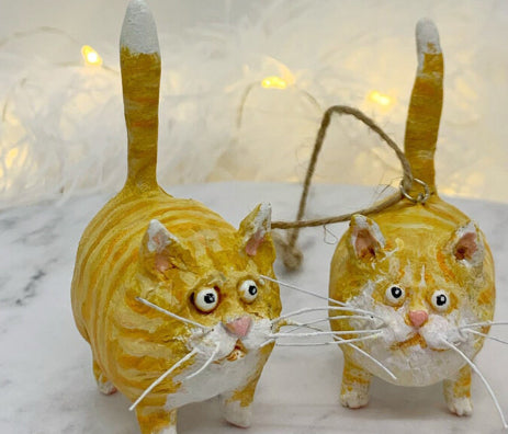 Cute Cat Resin Crafts Pendant Ornament for Home & Garden Decor