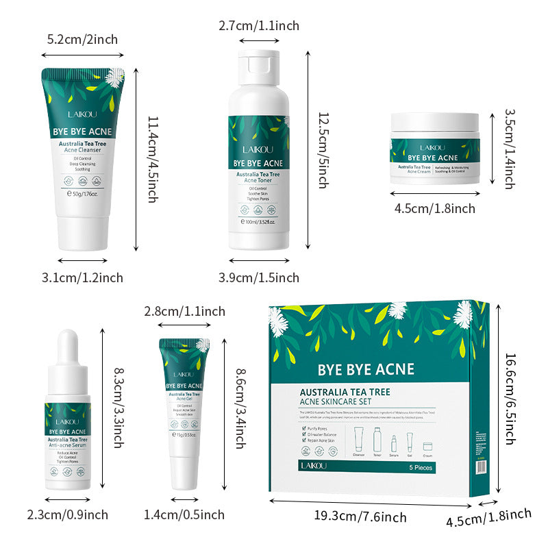 Facial Care Set - Cleansers, Toner, Essence, Lotion & Gel for Skin