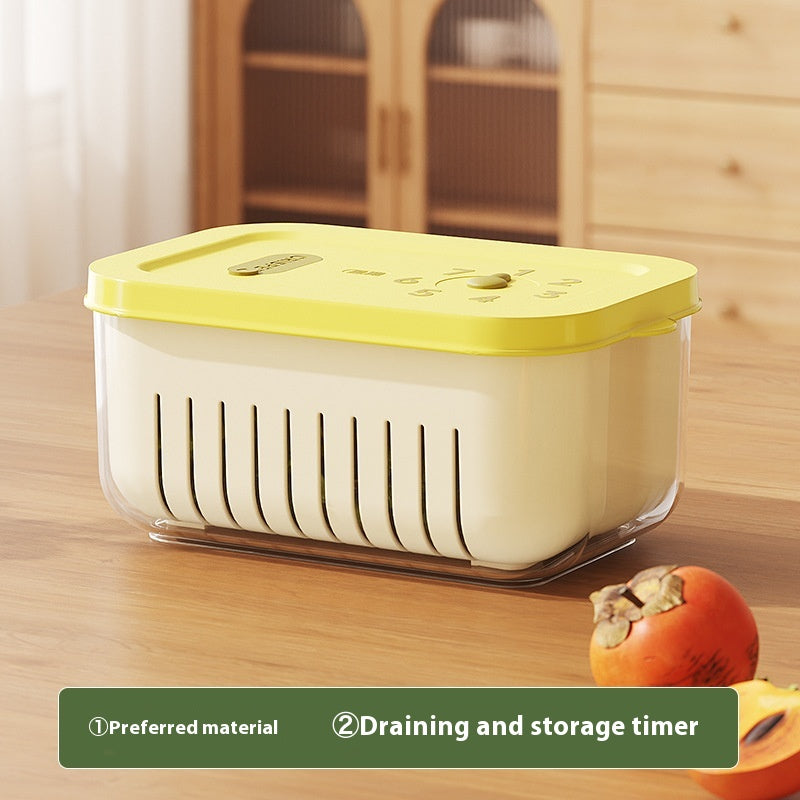 Minimalist Kitchen Storage Crisper - 1-2L Fruit and Vegetable Container