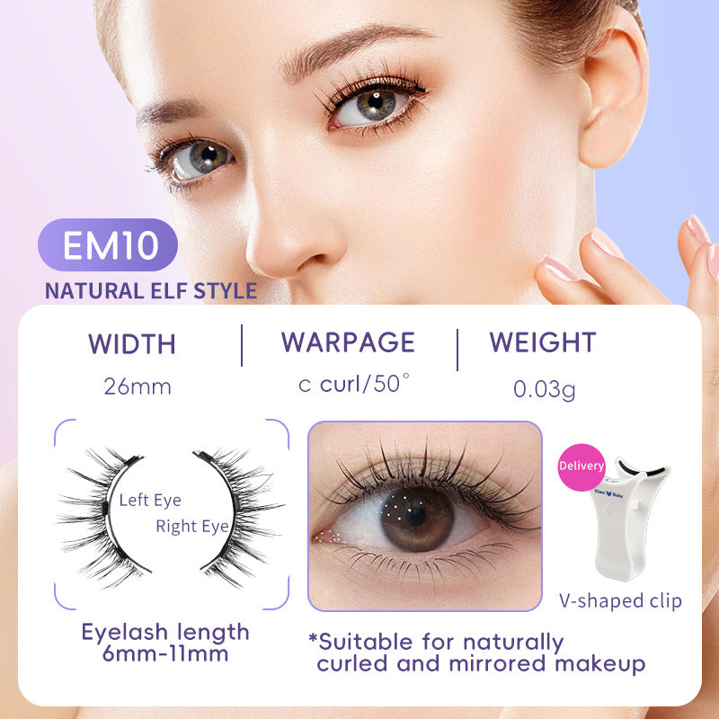 Magnetic False Eyelashes with Clip - Natural Style, Long-Lasting Wear