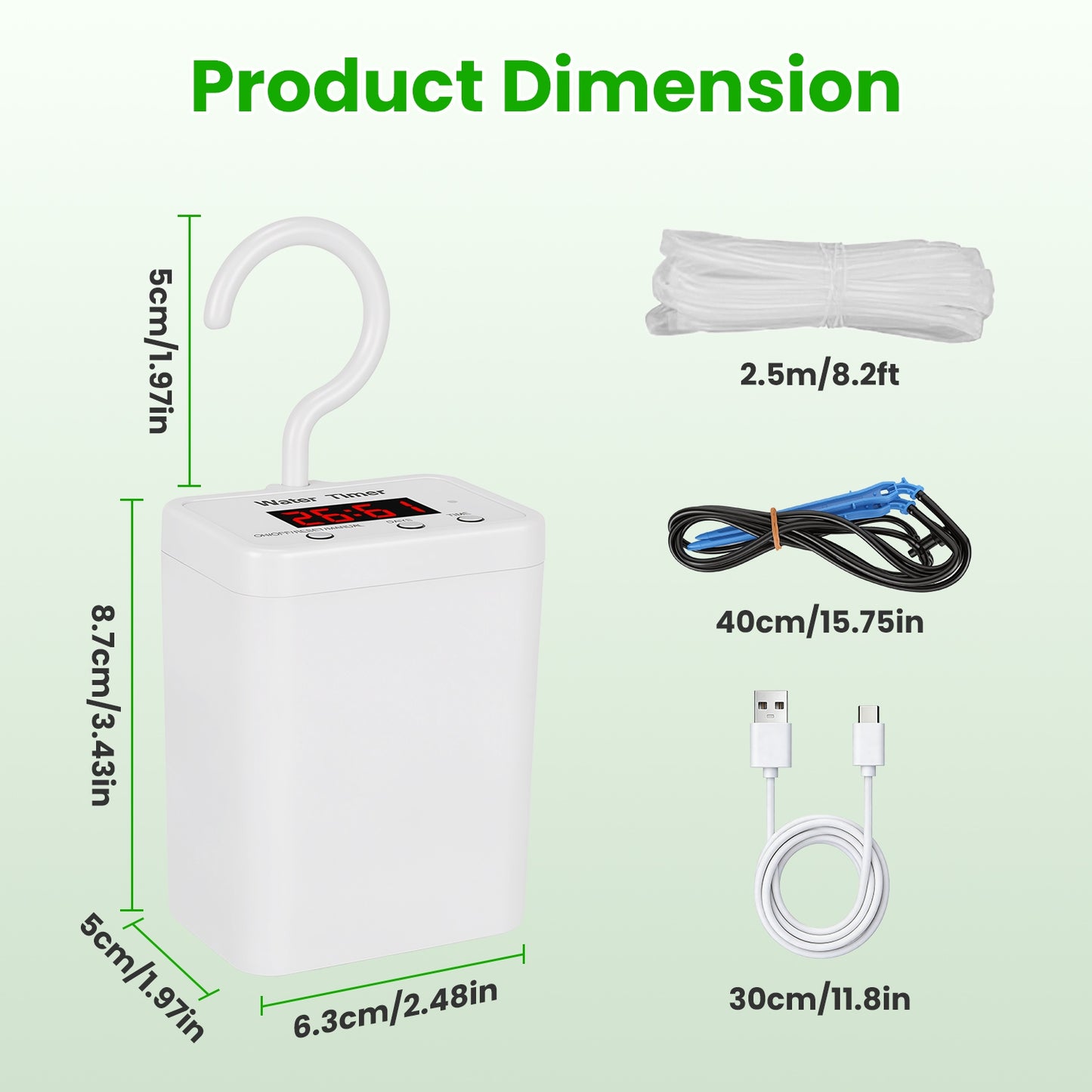 Automatic Plant Watering System with LCD Display Rechargeable Drip Irrigation for Indoor Plants