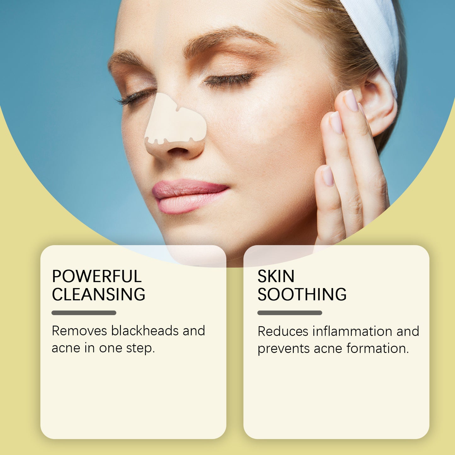 Gentle Pore-Cleansing Nose Strips - 10 Pack Deep Cleaning Acne Treatment
