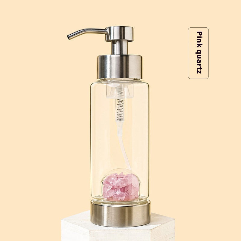 Natural Crystal Gravel Glass Bottle for Home & Garden Storage