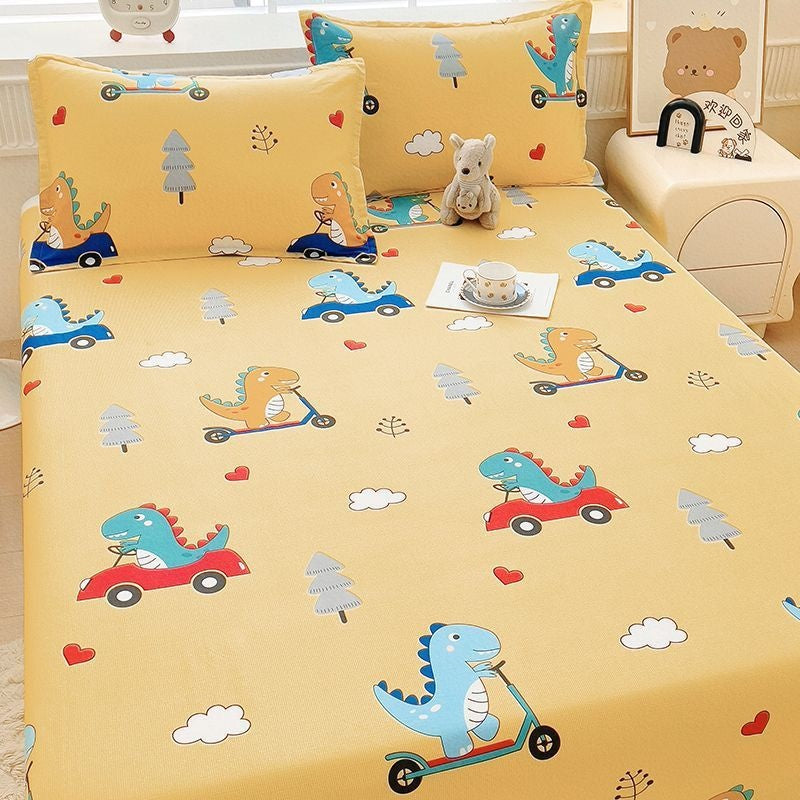 Children's Cartoon Bed Sheet and Pillowcase 3-Piece Bedding Set Multiple Sizes & Patterns