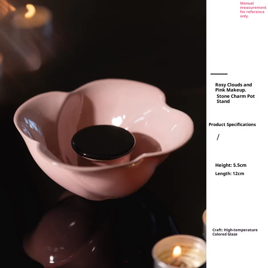 Ceramic Tea Set with Cloud and Rose Design - Includes Teapot and Cups, Multiple Styles