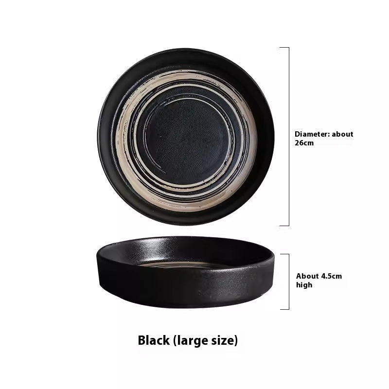 High-End Ceramic Dinner Plate - Creative Porcelain Tableware, 8-inch Round