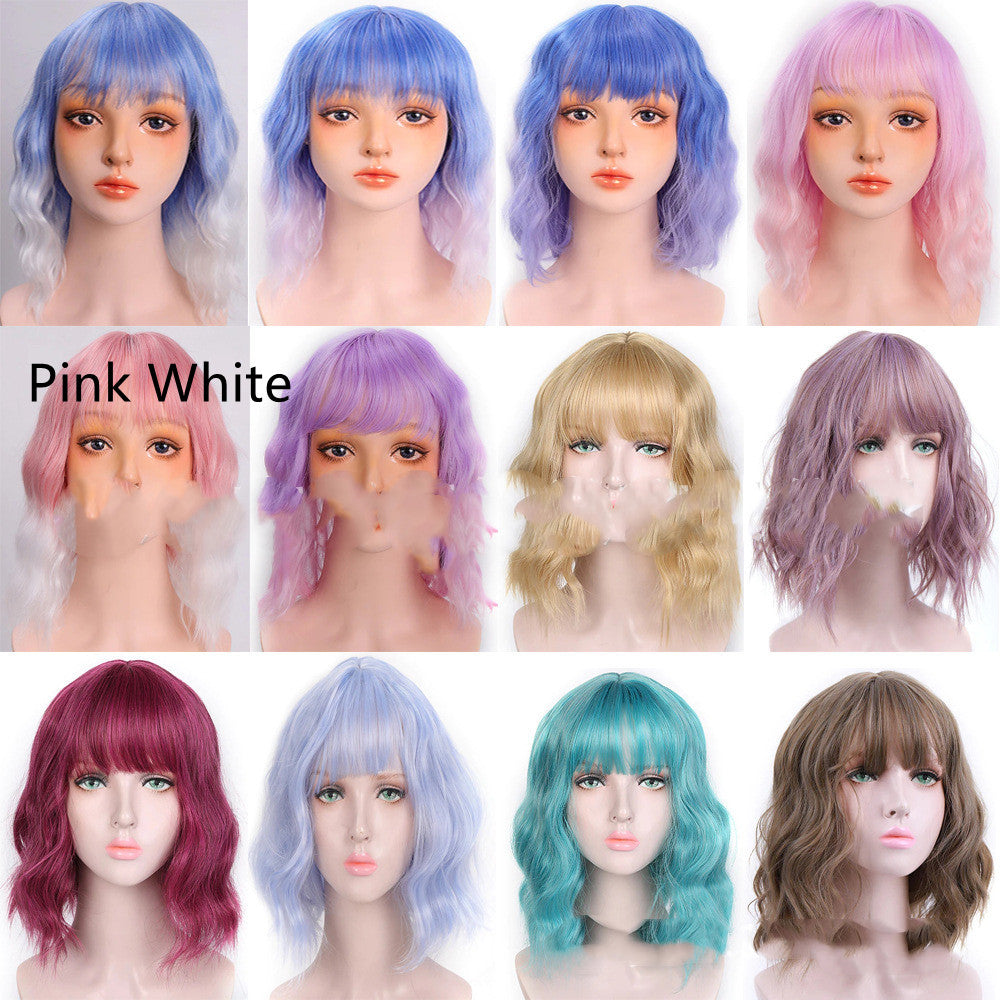 High Temperature Silk Hair Wrap - Curly Short Twist Headgear for Women