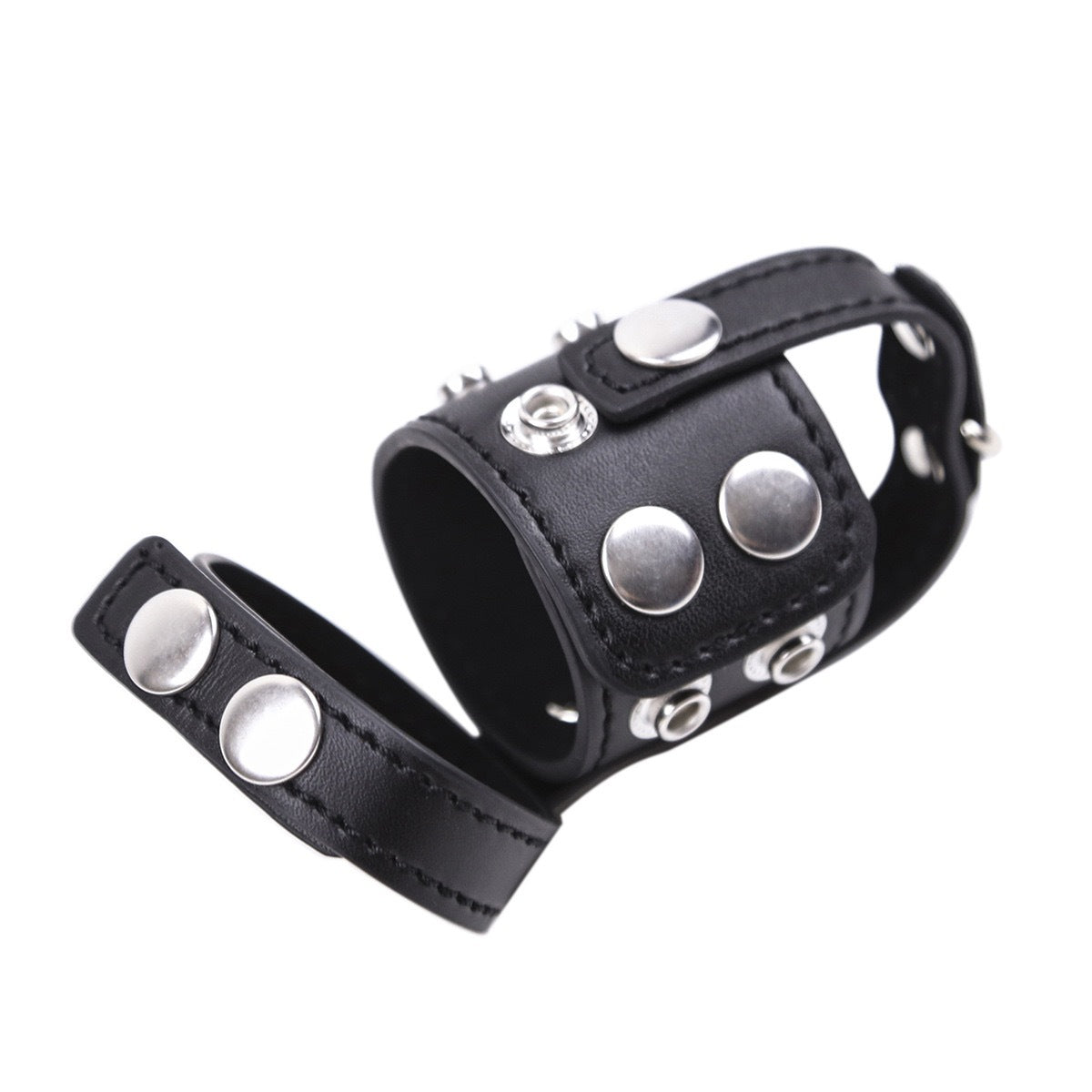 Men's Leather Binding Extension Toy - Black Adult Wellness Accessory