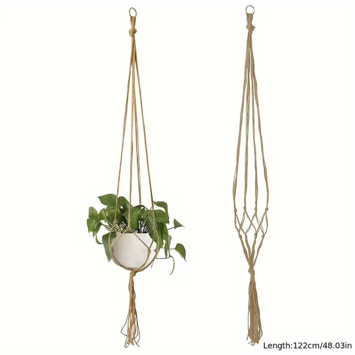 Hanging Mesh Storage Basket with Hemp & Cotton Rope Options – Home & Garden