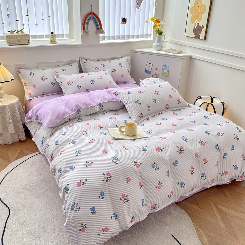 Pure Cotton Bed Sheets Set Minimalist Soft Bedding for Home