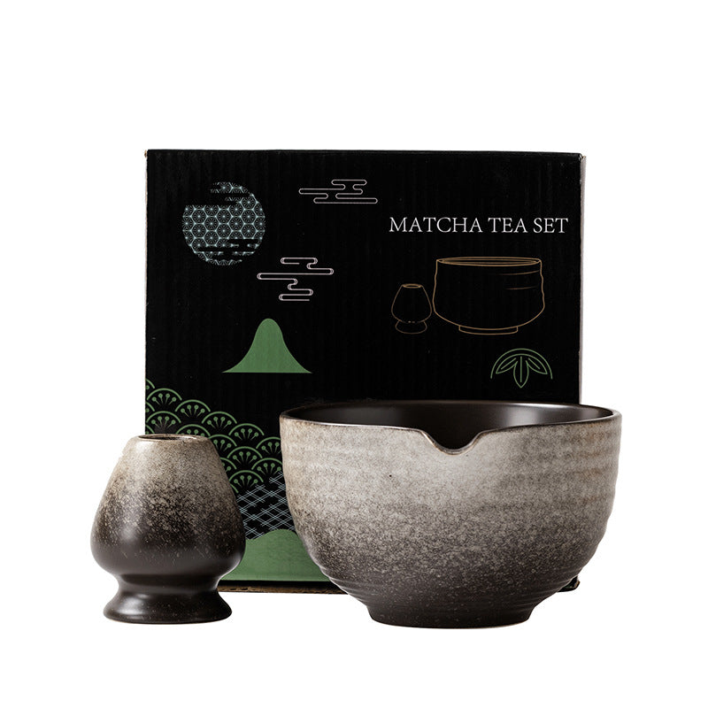 Japanese-Style Ceramic Matcha Bowl Set for Tea Preparation - Multiple Colors