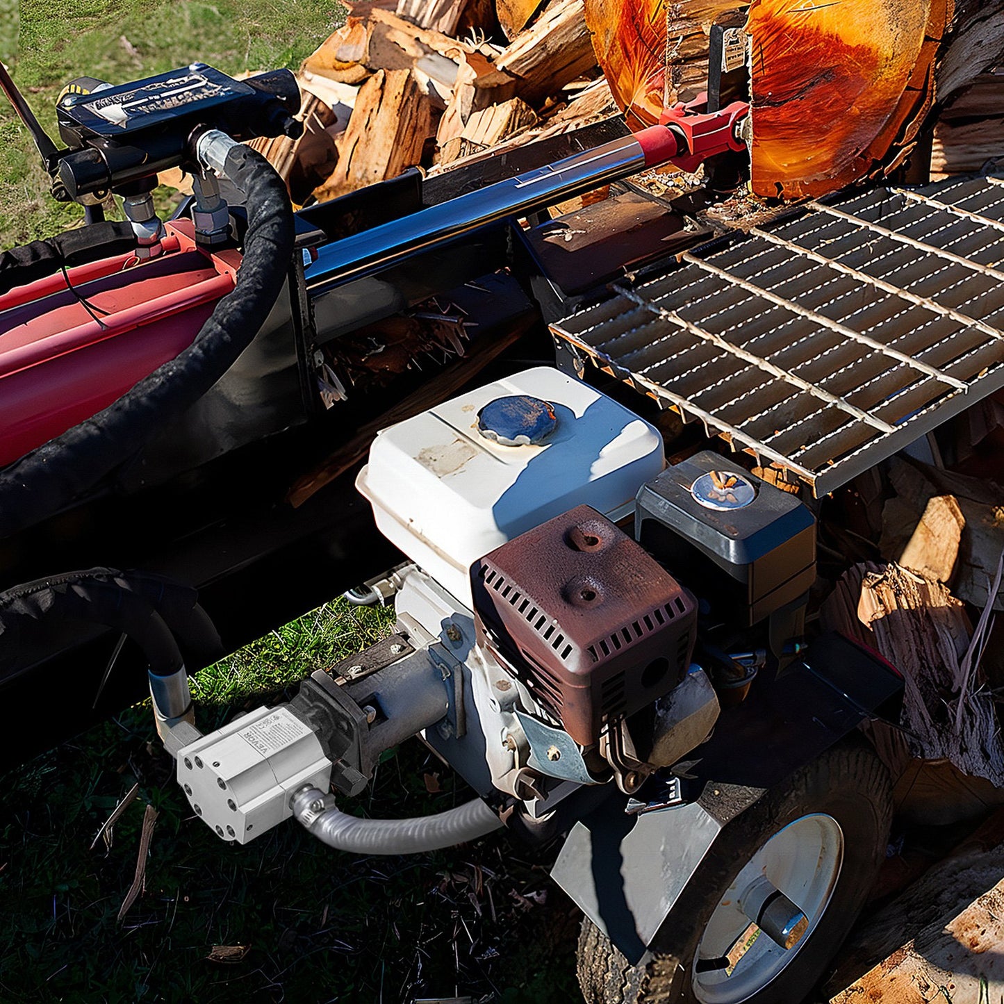 Hydraulic Log Splitter Pump 3000 PSI 2-Stage 13 GPM Aluminum Gear Pump Grey