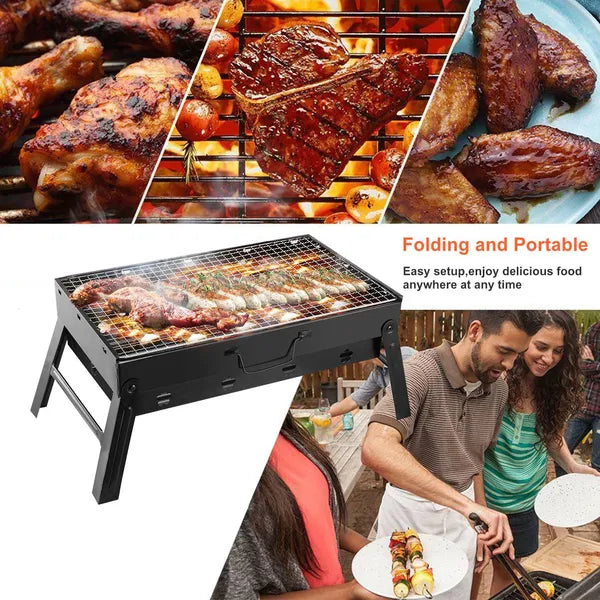 Portable Charcoal Grill - Foldable BBQ for Camping & Travel