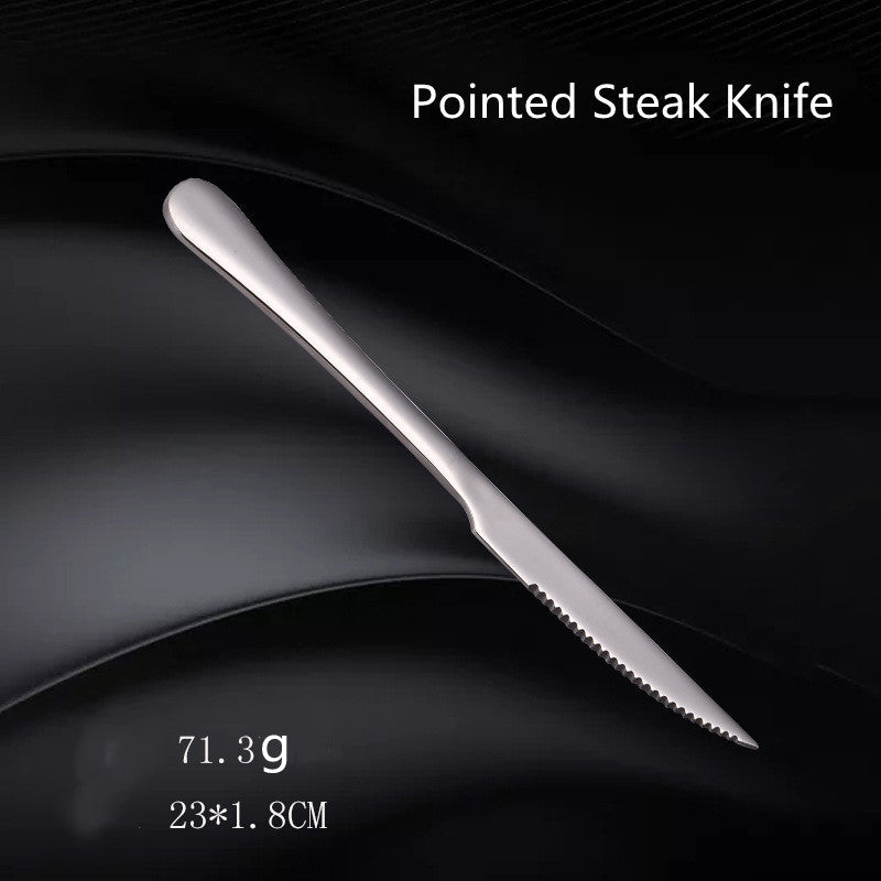 Stainless Steel Cutlery Set with Fork and Spoon - Western Style Kitchen Utensils