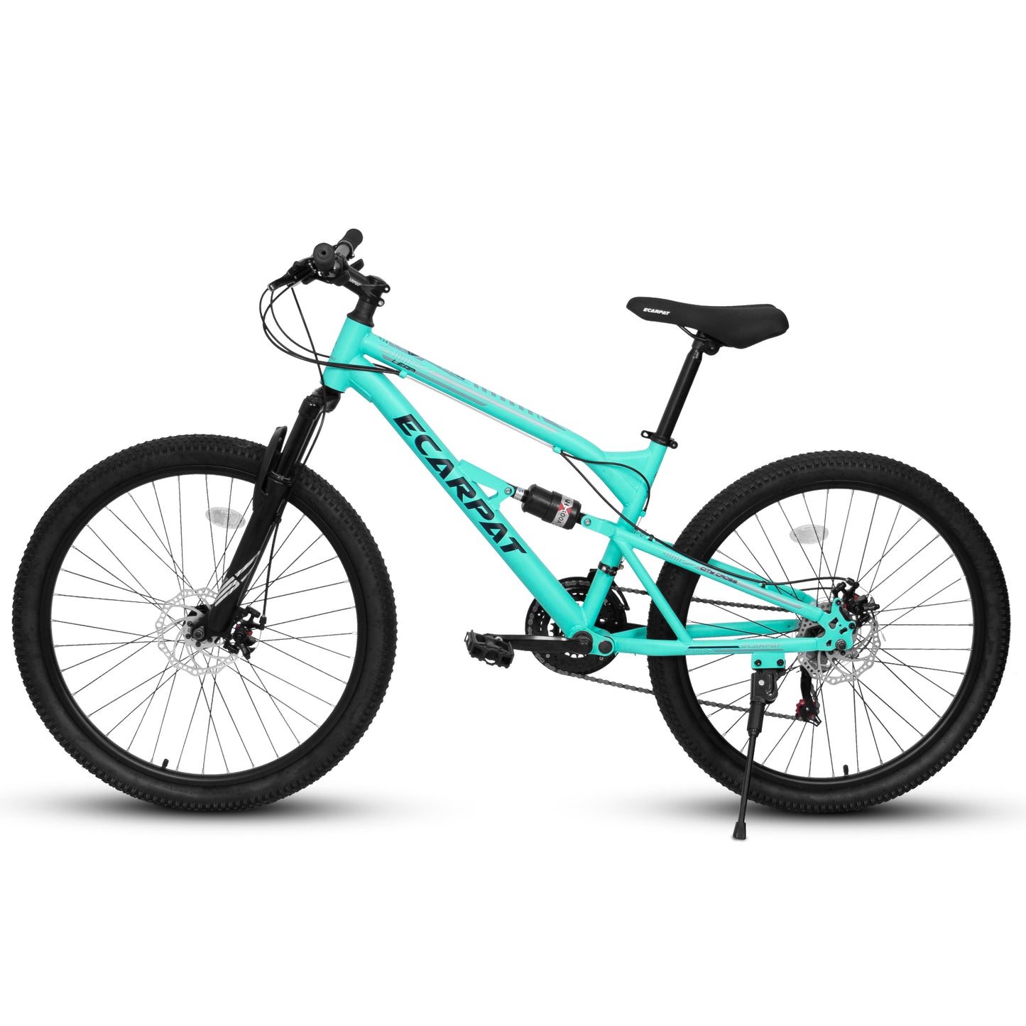 26 Inch Steel Frame Mountain Bike with Shock Absorber - Blue