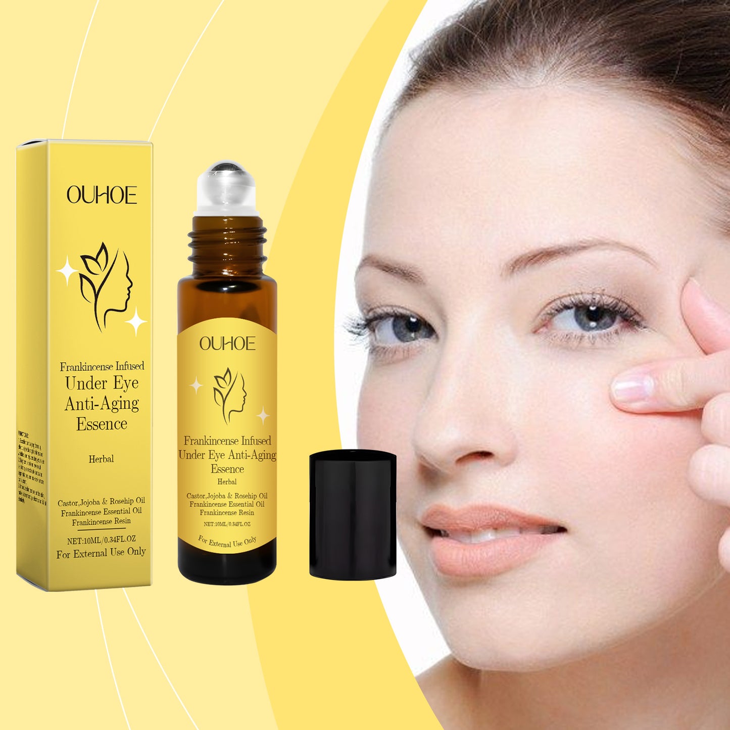 Firming Eye Essence Serum - Anti-Aging Moisturizing Roll-On Treatment 10ml