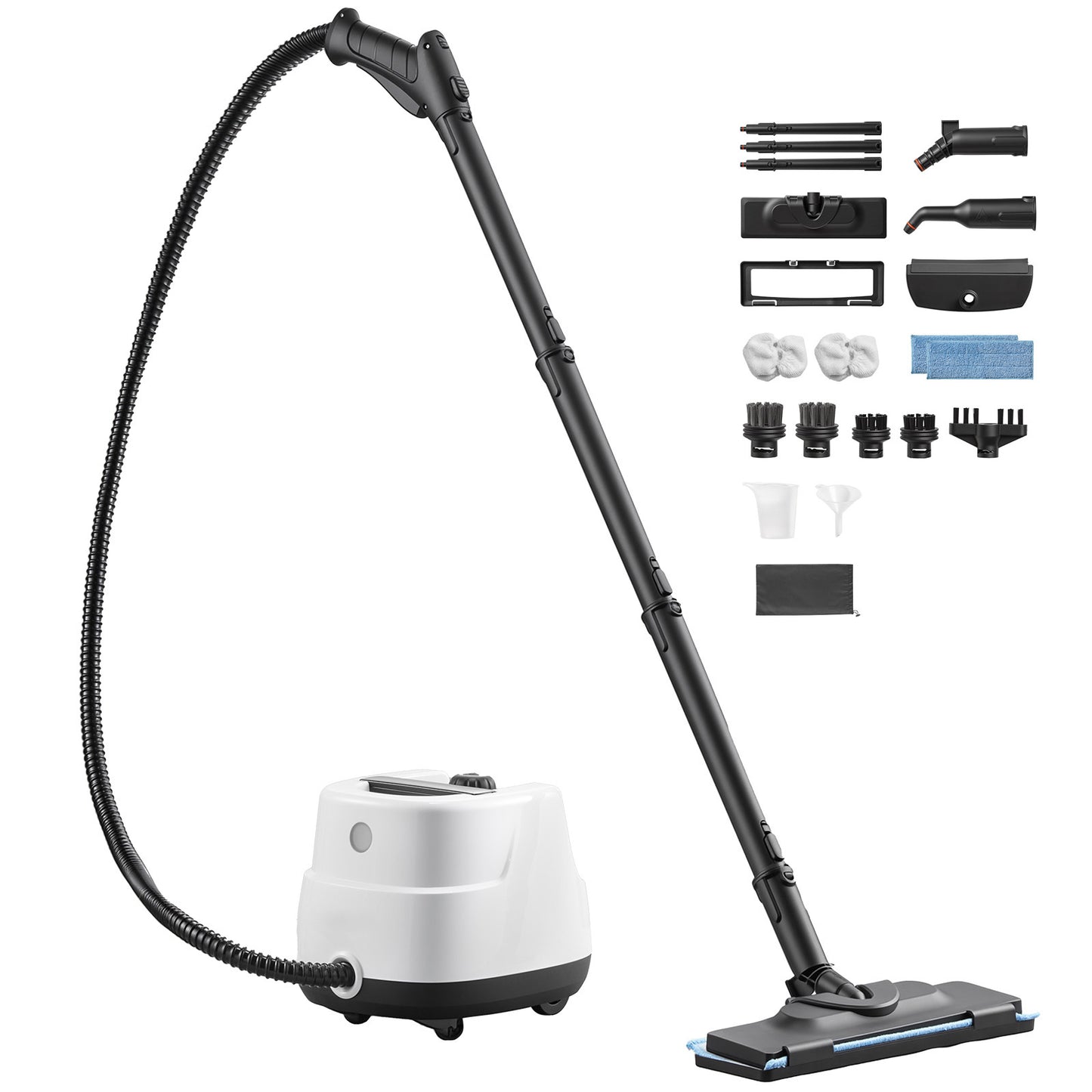 Steam Cleaner with 34 Oz Tank and 20 Accessories - Portable Canister Steamer for Home and Car Detailing