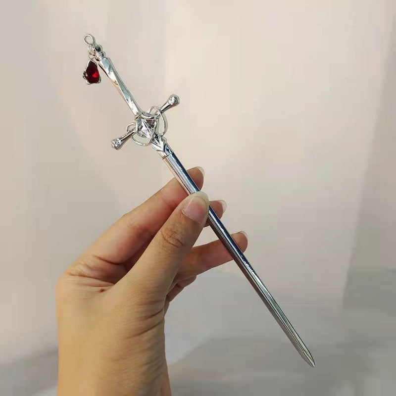 Sword Metal Hairpin - Chinese Punk Style Hair Accessory