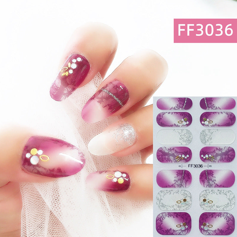 3D Nail Art Crystal Nail Polish Film Full Paste Non-Toxic Durable Stickers