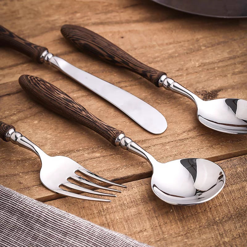 Japanese Style Stainless Steel Knife Fork Spoon Set for Hotel & Home