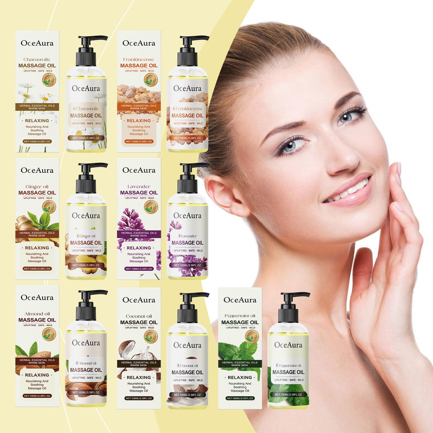 Almond Hydrating Body Oil - Moisturizing Massage Essential Oil 100ml
