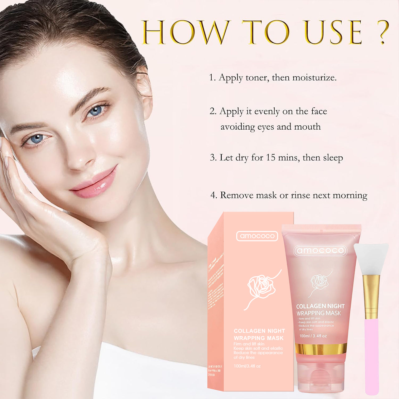Collagen Night Wrapping Mask - Firming & Hydrating Overnight Face Treatment