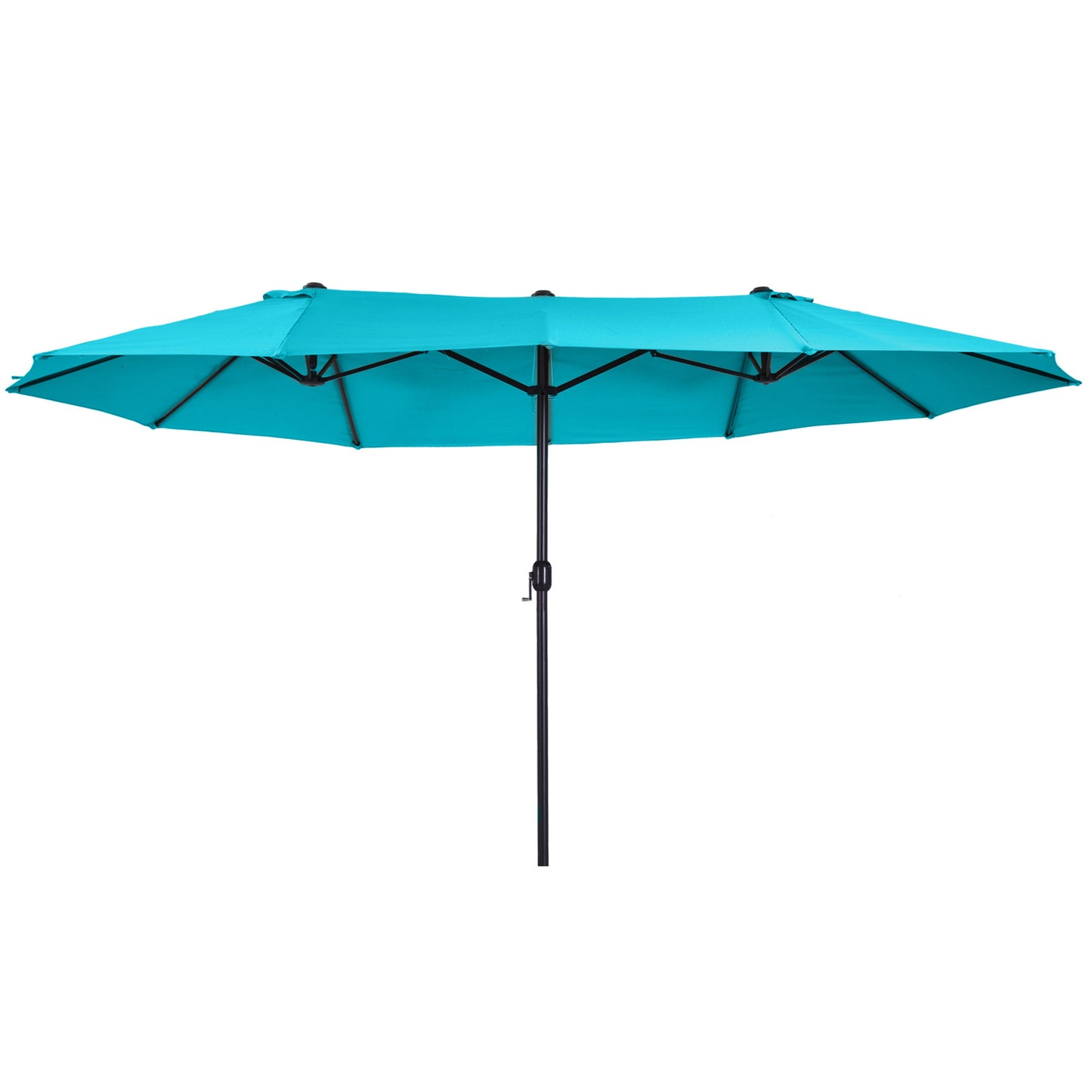 15ft Double-Sided Patio Umbrella with Crank - Blue