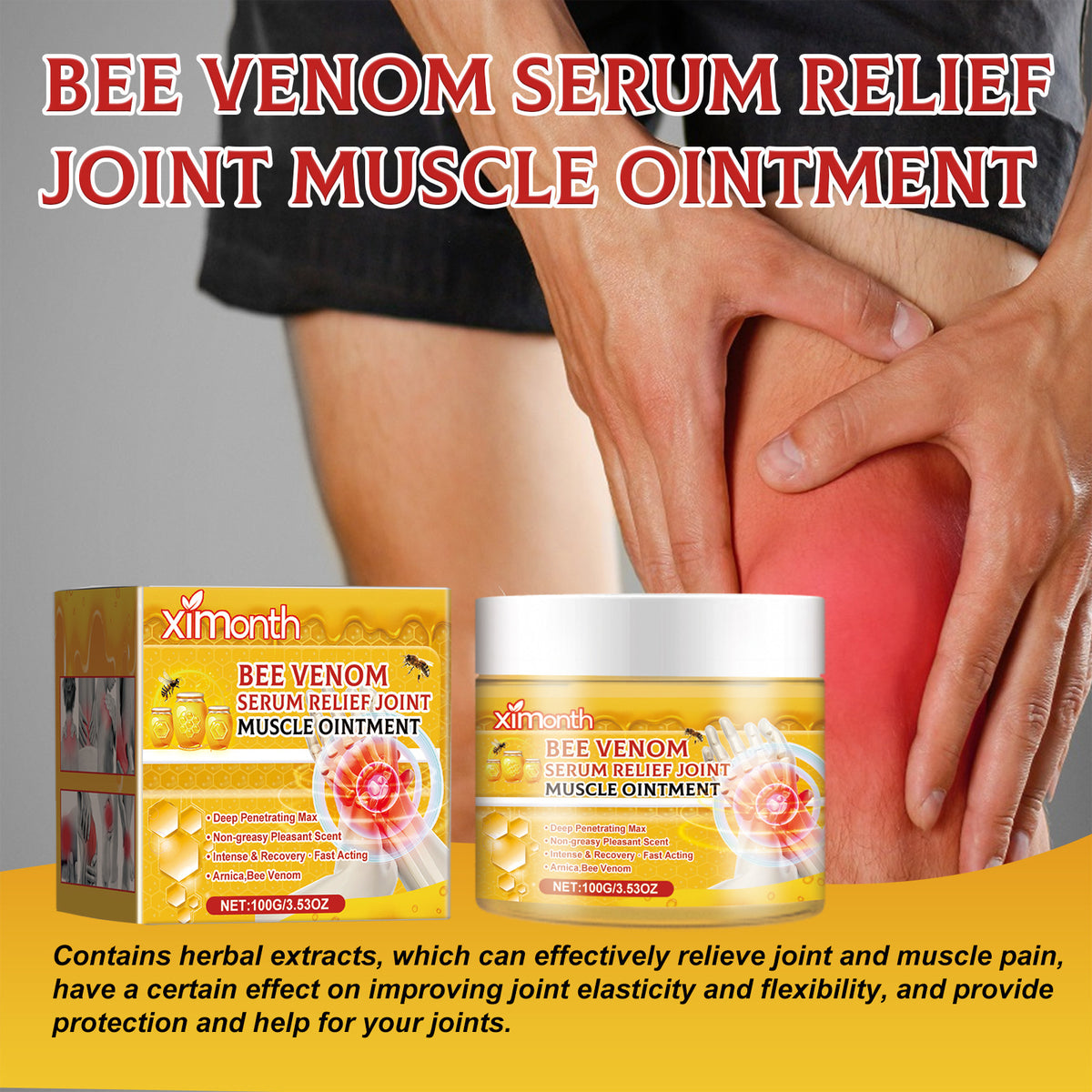Joint Neck Cream with Bee Venom & Arnica - 100g Pain Relief Body Care