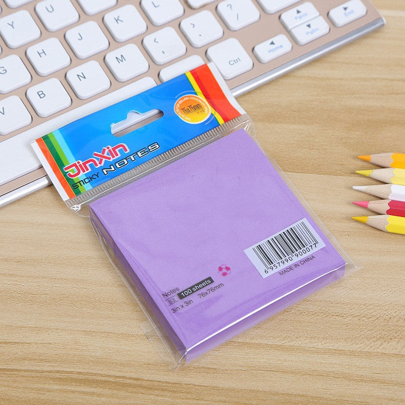 Fluorescent Color Sticky Notes Set - 100 Pages Home Office Supplies