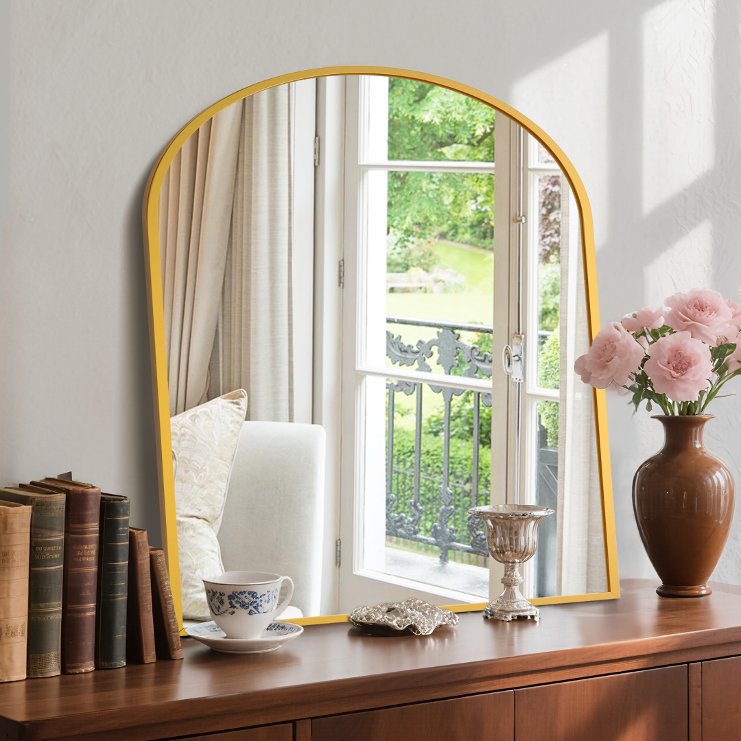 Bathroom Wall Mirror, Metal Frame Vanity Mirror For Bedroom,