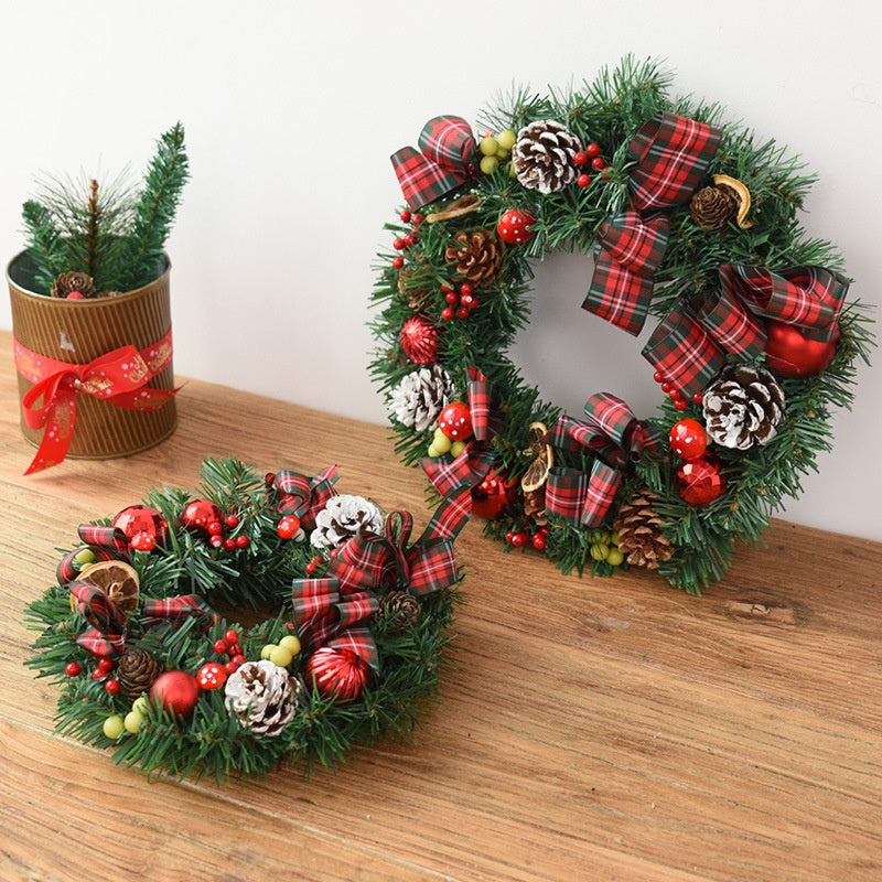 Christmas Garland Bow & Door Hanging Decorations for Festive Home Decor