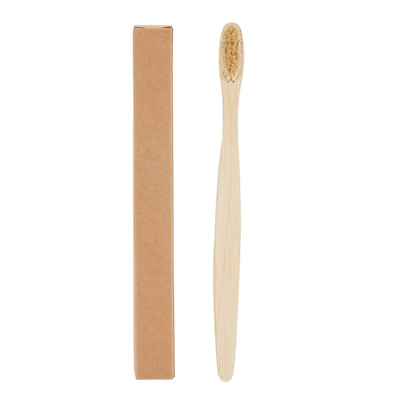 Eco-Friendly Bamboo Toothbrush with Pig & Horse Hair - Degradable & Soft