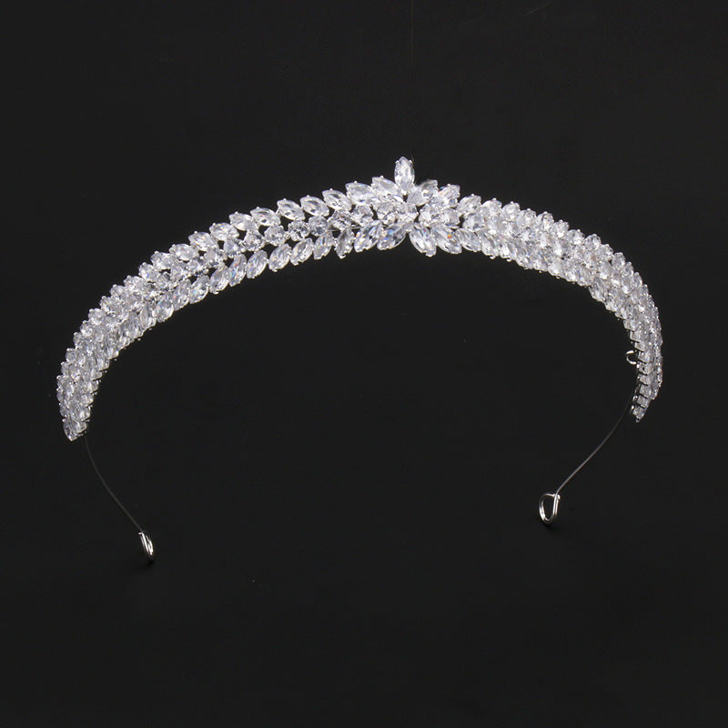 Zircon Crown Wedding Bride Hair Band - GSTG 004