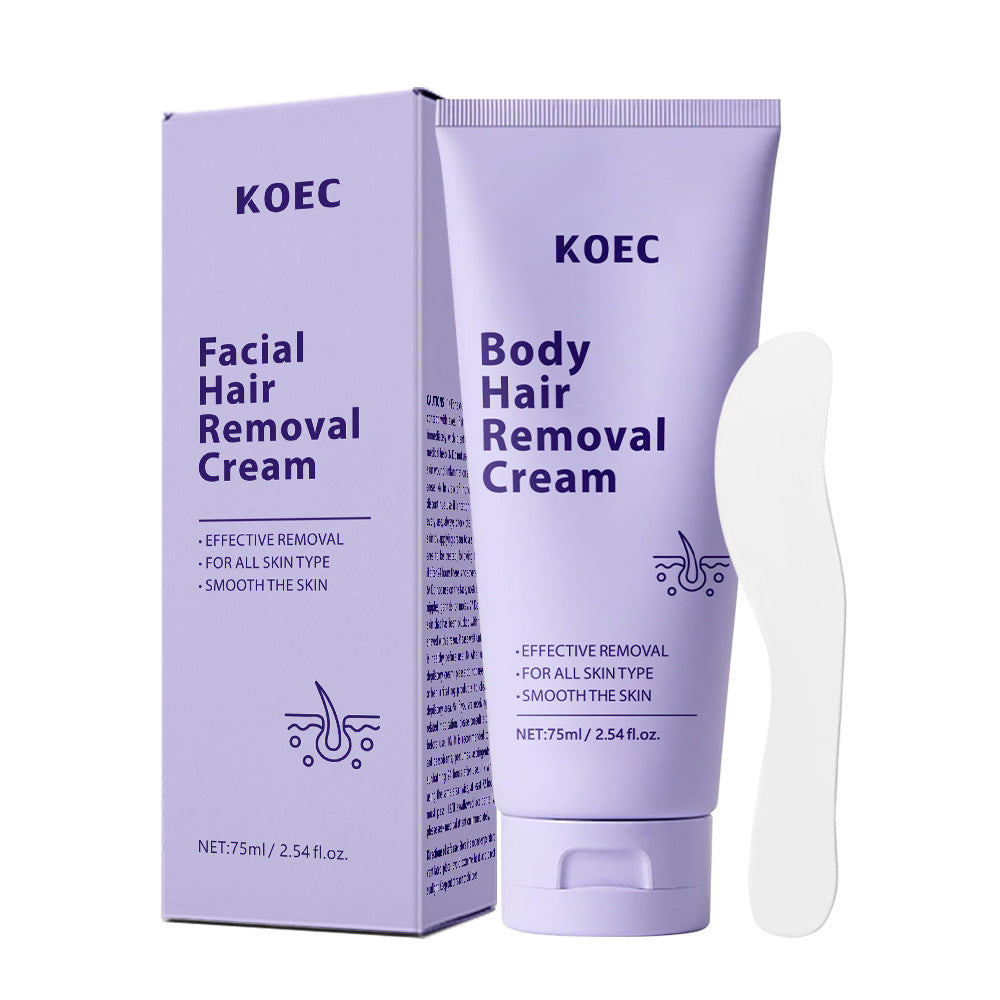 Gentle Body Hair Removal Cream with Scraper - Non-Irritating Skin Care