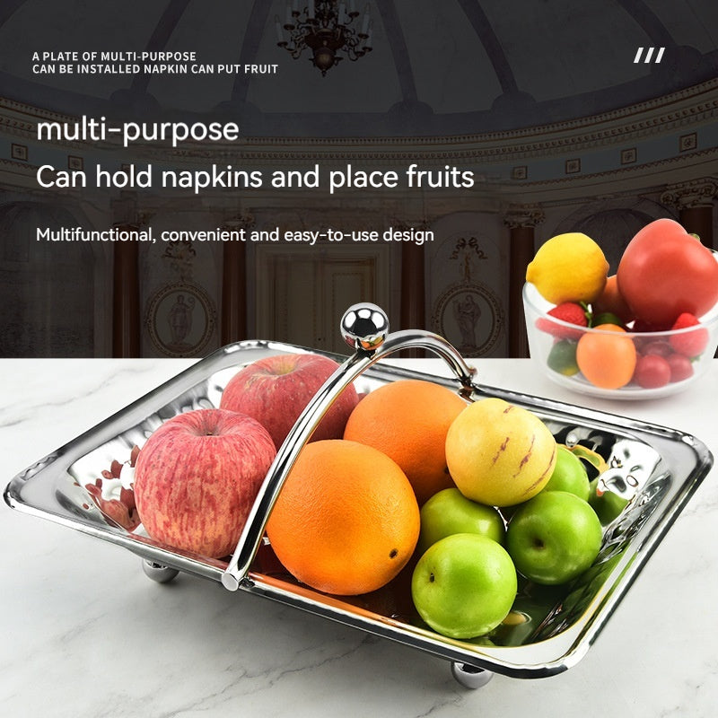 Stainless Steel Towel Basket for Kitchen & Bathroom Storage - Hot & Cold Wet Meal