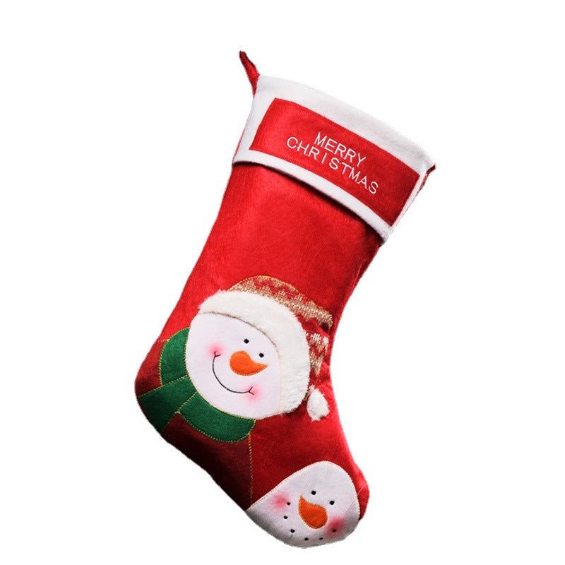 Christmas Candy Bag Snowman Socks Pendant - Festive Holiday Decoration