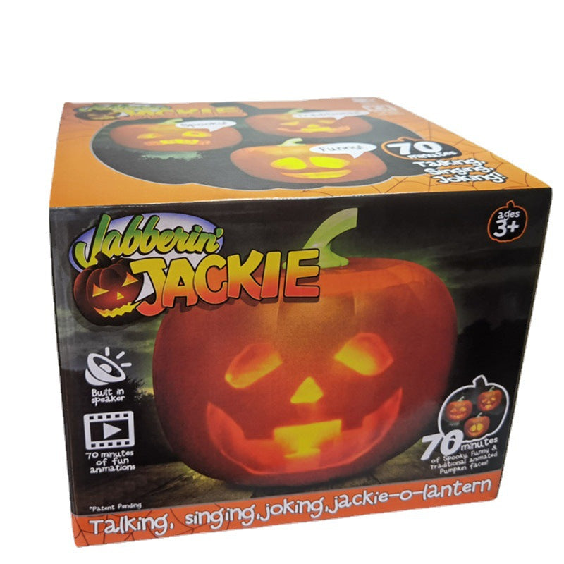 Talking Pumpkin Lamp Halloween Christmas Projection Light - Plastic