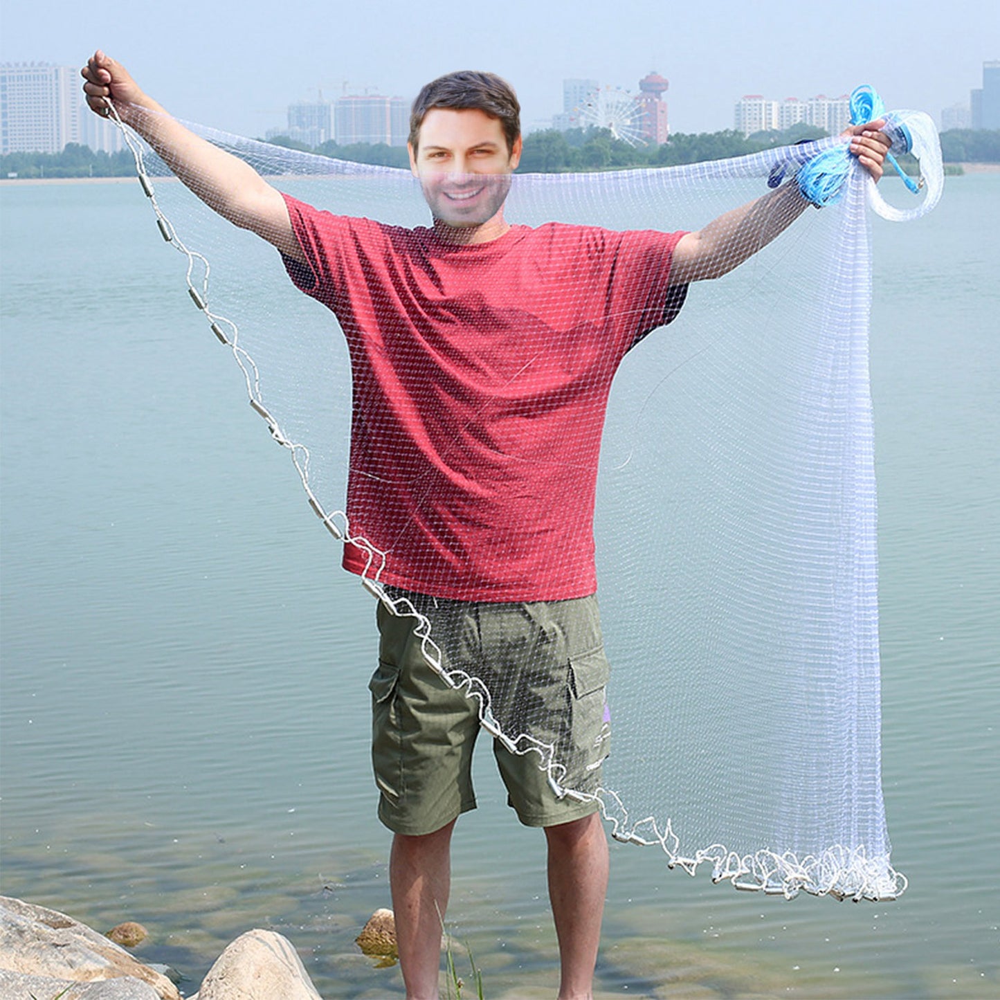 Heavy Duty Fishing Cast Net - 6FT & 8FT Size Options