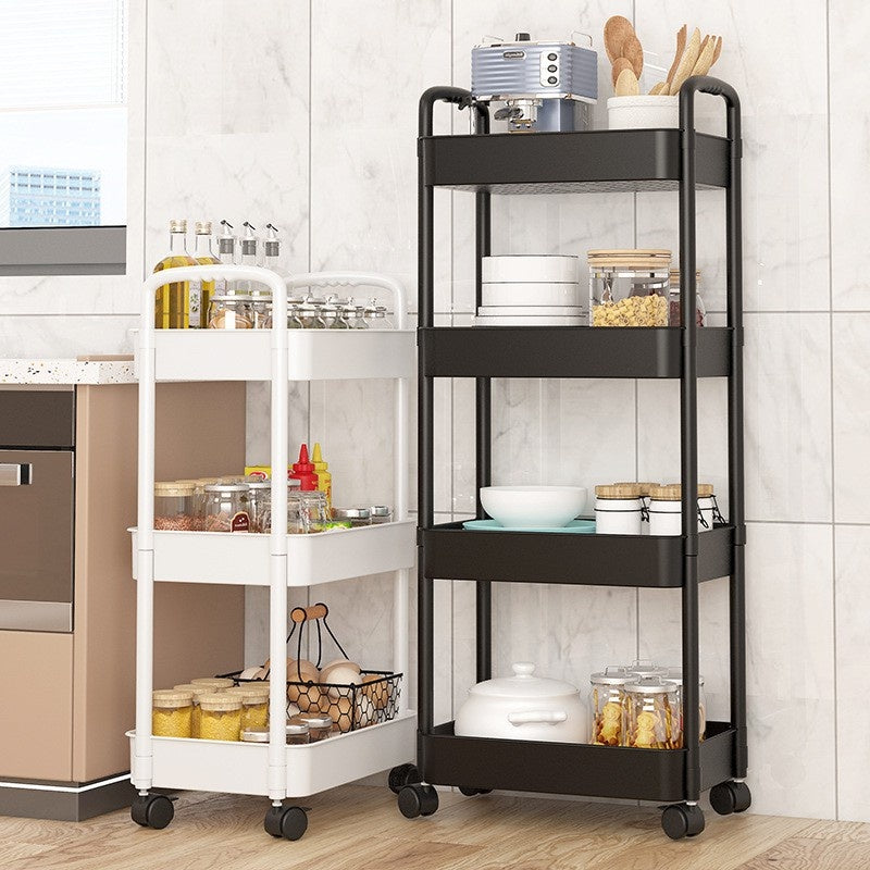 Multi-Layer Mobile Kitchen Trolley Rack with Wheels - Storage & Organization