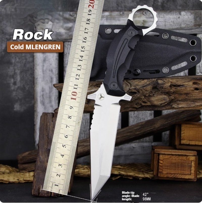 High-Hardness Steel Tactical Knife with Multi-Functionality - Self-Defense & Kitchen Use